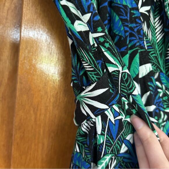 Boden Lavinia Jersey Wrap Midi Dress Tropical Print Size 8 Long - Picture 9 of 15